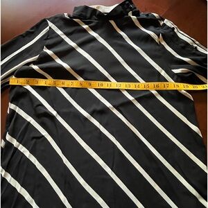 NWT Who What Wear Black & White Stripe Blouse